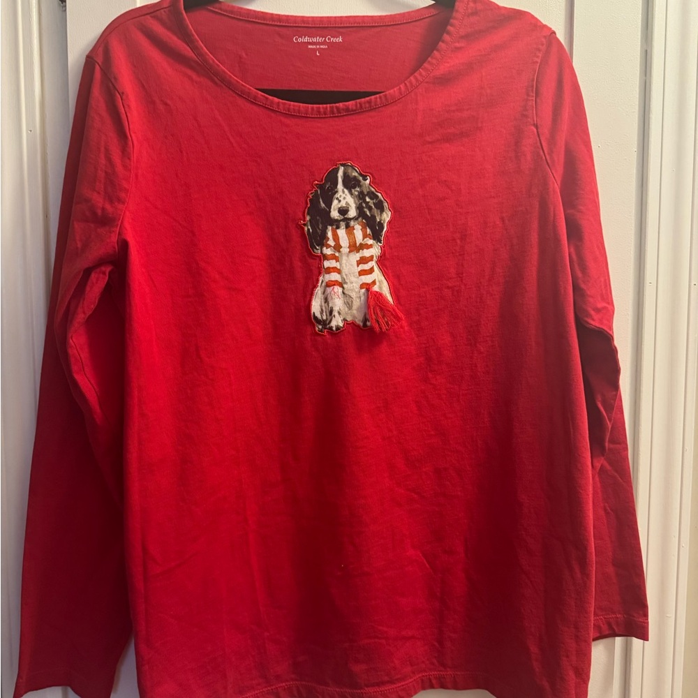 Coldwater Creek Red Long Sleeve Top